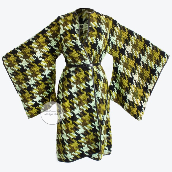 Bonnie Cashin for Sills Coat Oversized Trailing Sleeves Vintage Knit Documented - Picture 1 of 15